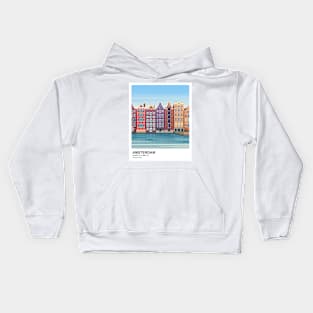 Amsterdam Canal Houses, The Netherlands Kids Hoodie